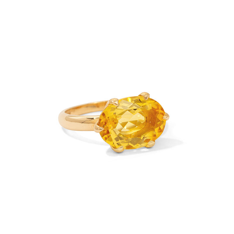 Gigi Ring, Citrine, 9kt Yellow Gold