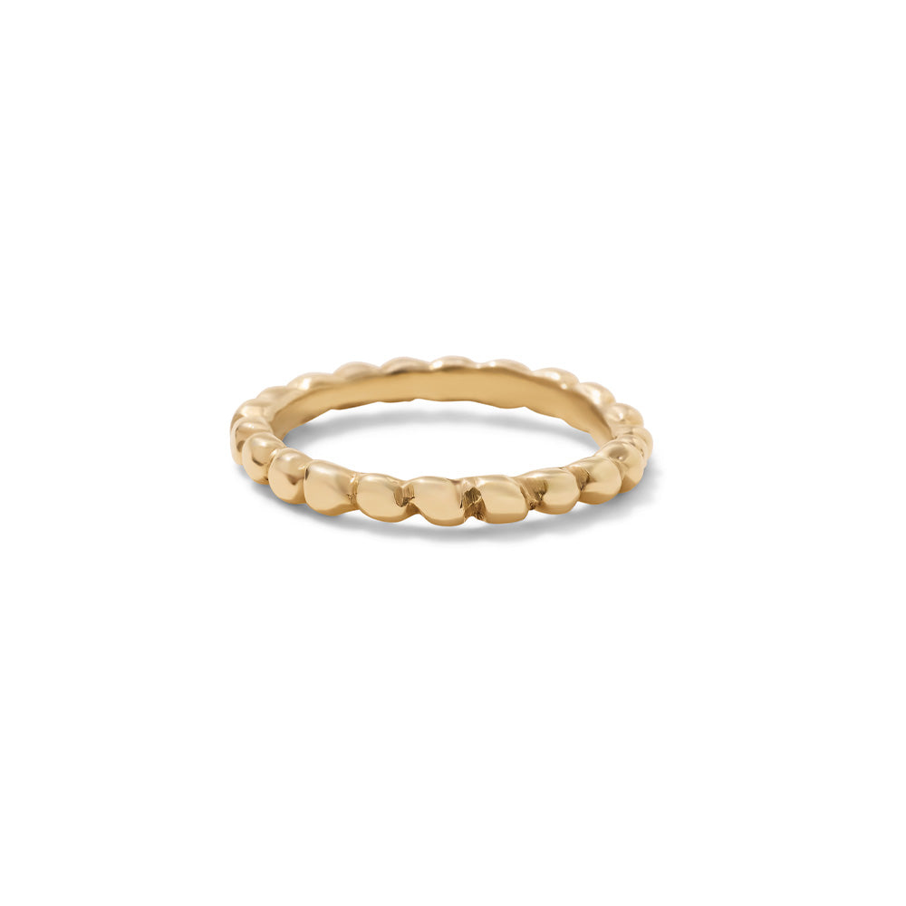 Granulum Band, Solid Yellow Gold