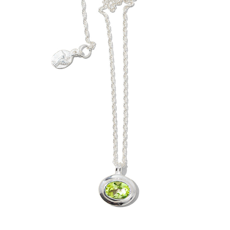 Greco Necklace, Peridot, Silver