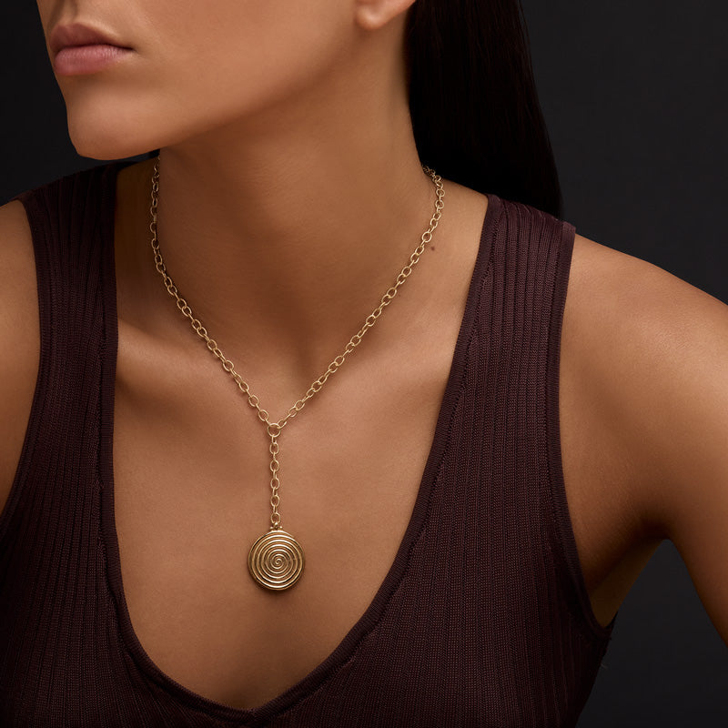 Large Helix Lariat in Gold – Kerry Rocks Jewellery