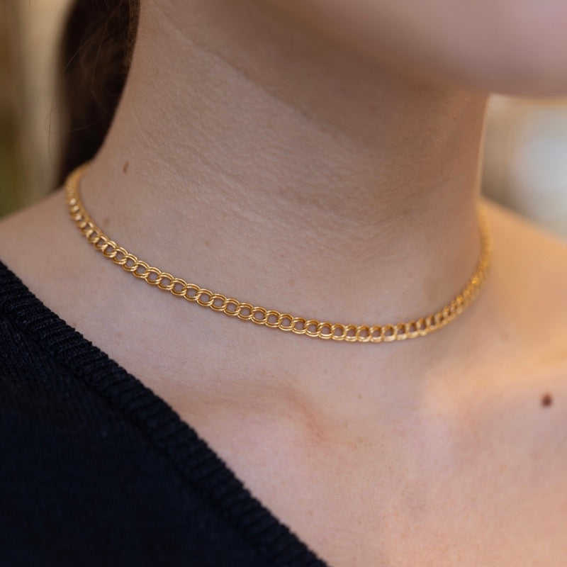 Choker chain necklace deals gold