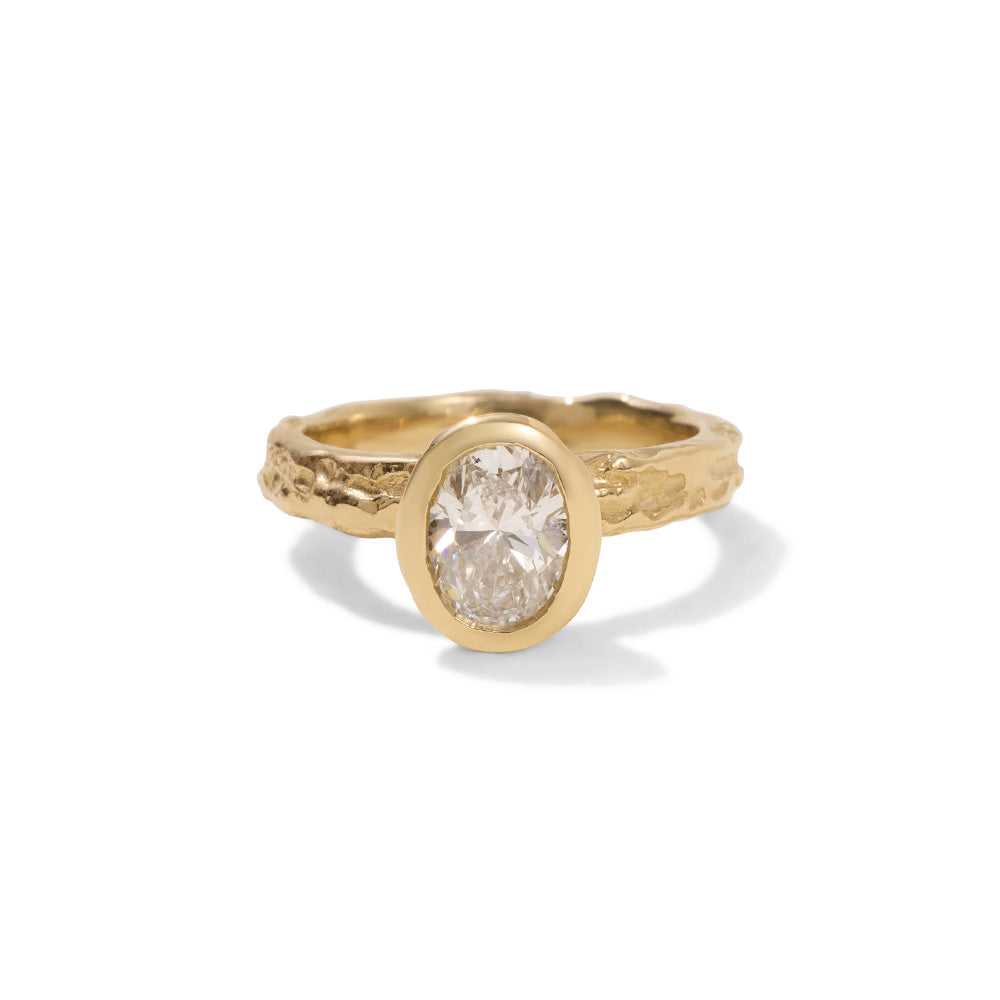 Magma Ring, Diamond, Solid Yellow Gold