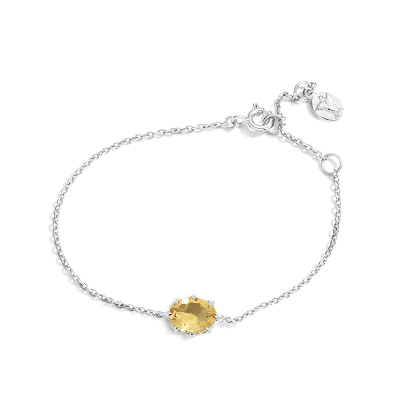 Marie Bracelet, Citrine, Silver