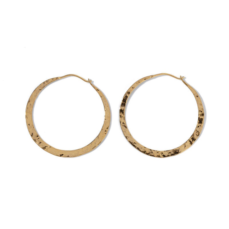 Forged Hoops, Medium, Gold