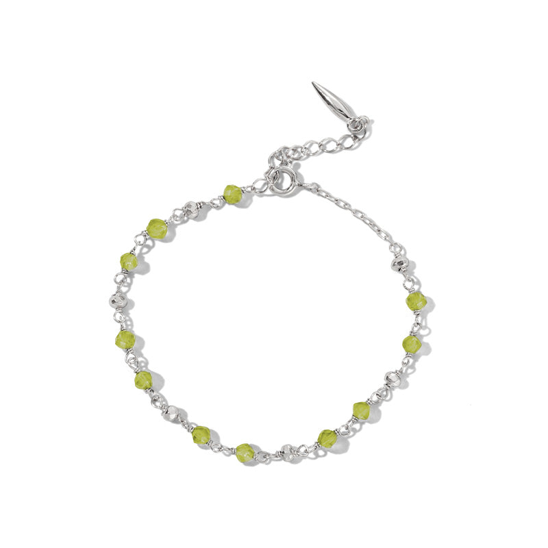 Mercy Bracelet, Peridot, Silver