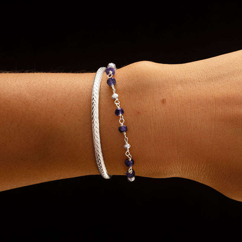 Mercy Bracelet, Iolite, Silver