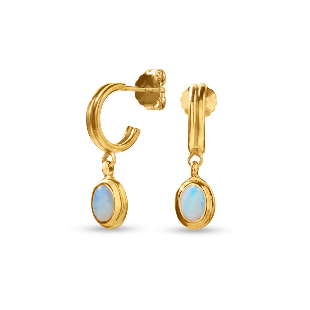 Odessa Hoop, Opal, Gold