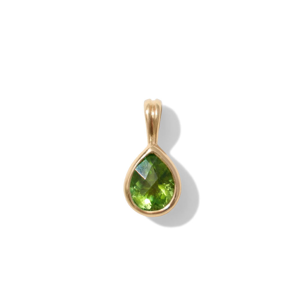 Monile Pendant, Green Tourmaline, 9kt Yellow Gold
