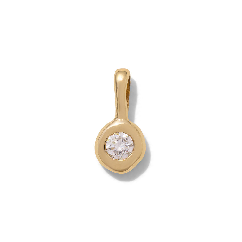 Organica Pendant, Diamond, Solid Yellow Gold