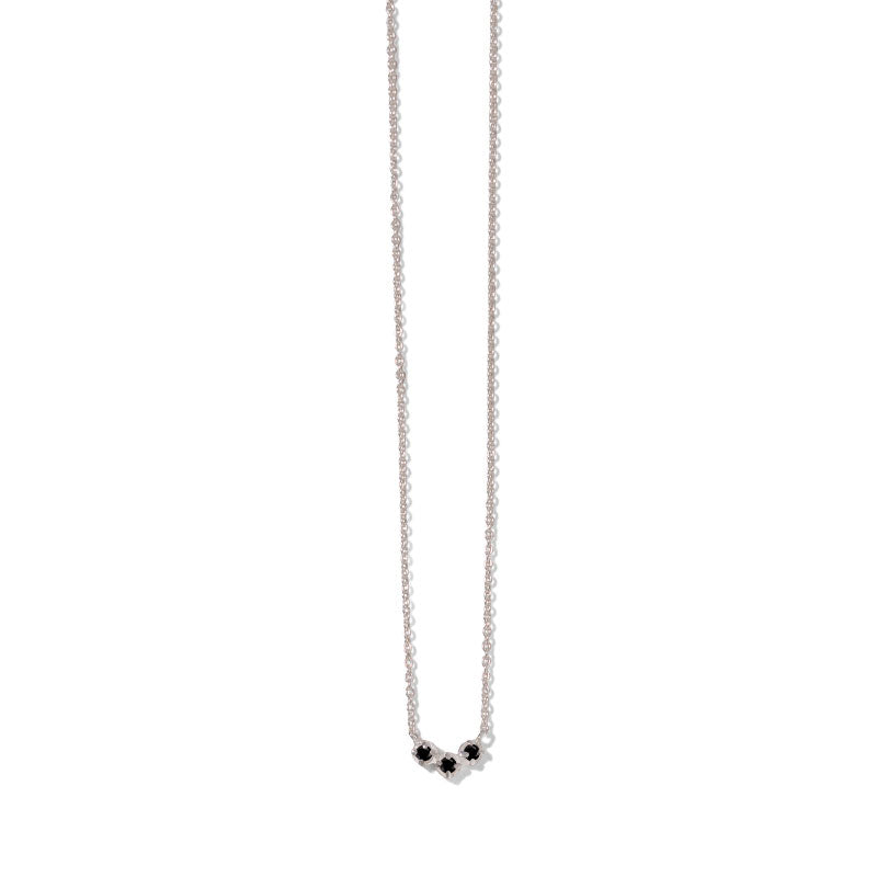 Orion Necklace, Black Spinel, Silver