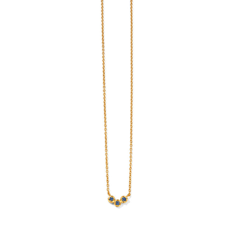 Orion Necklace, Blue Sapphire, Gold