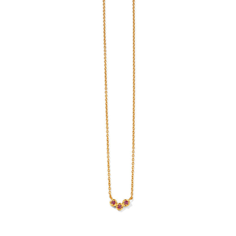 Orion Necklace, Ruby, 9kt Yellow Gold