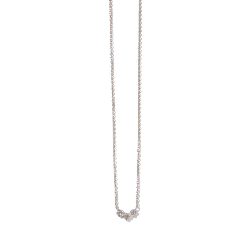 Orion Necklace, White Topaz, Silver