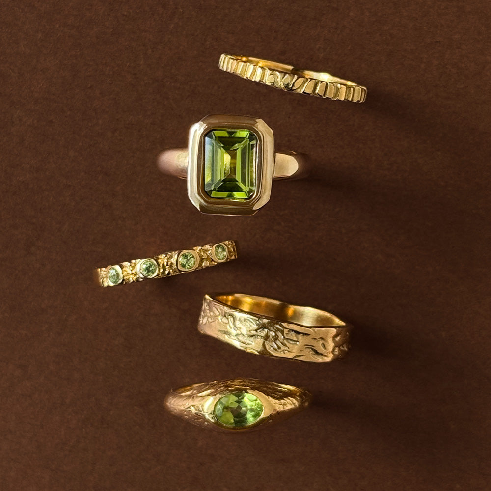 Petra Ring, Peridot, 9kt Yellow Gold