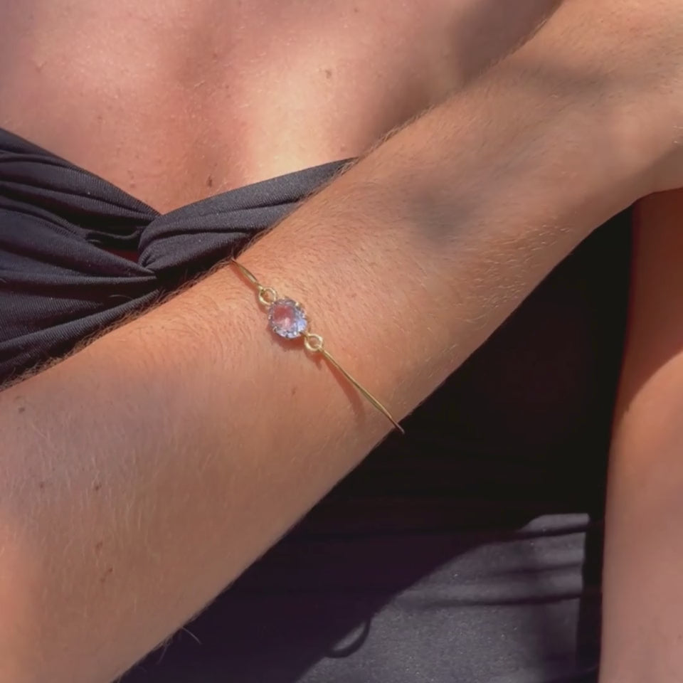 Marie Bangle, Amethyst, Gold