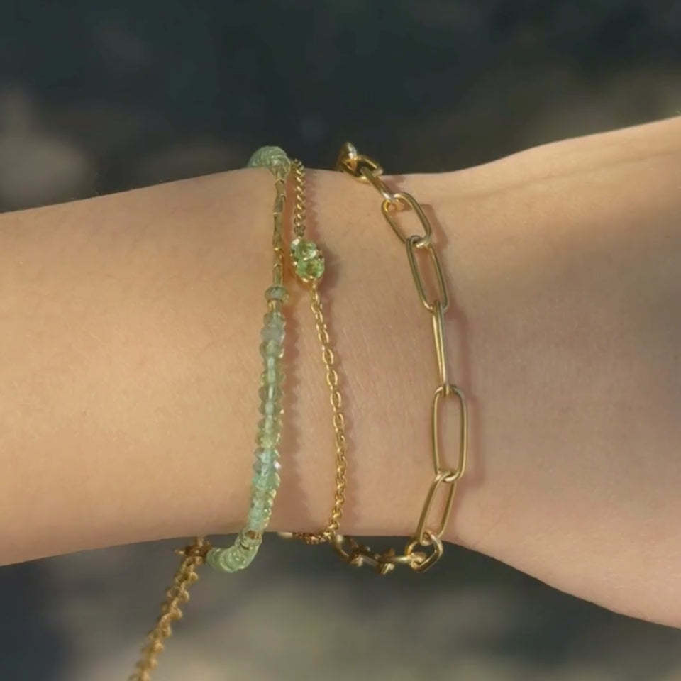 bracelet stack ios chain twin peridot sierra prasiolite gold