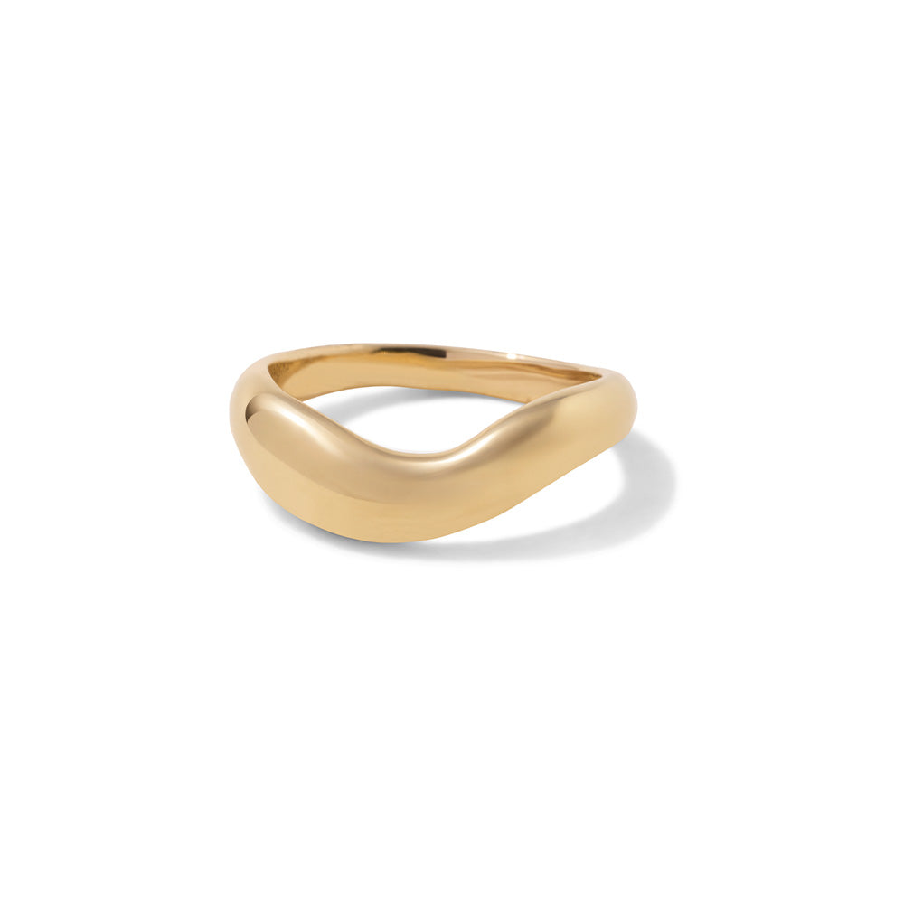 Sculptura Band, Solid Yellow Gold
