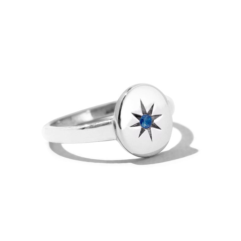 Supernova Ring, Sapphire, Silver