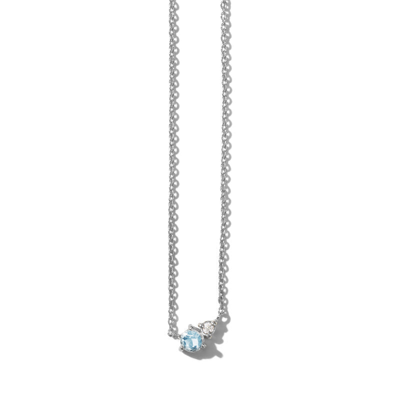 Unity Necklace, Aquamarine, Silver