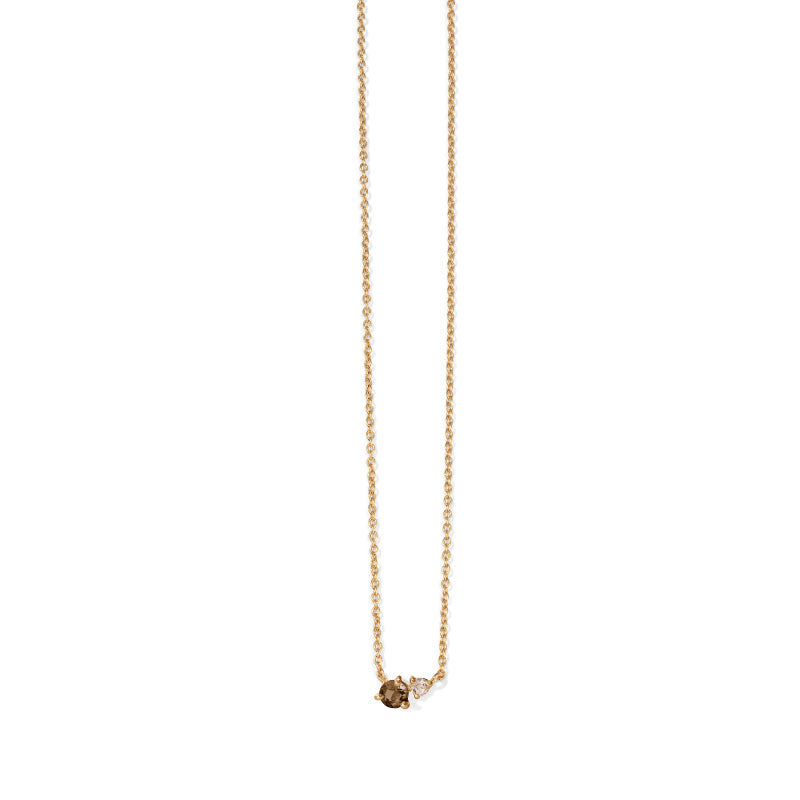 Unity Necklace, Brown Diamond, 9kt Yellow Gold