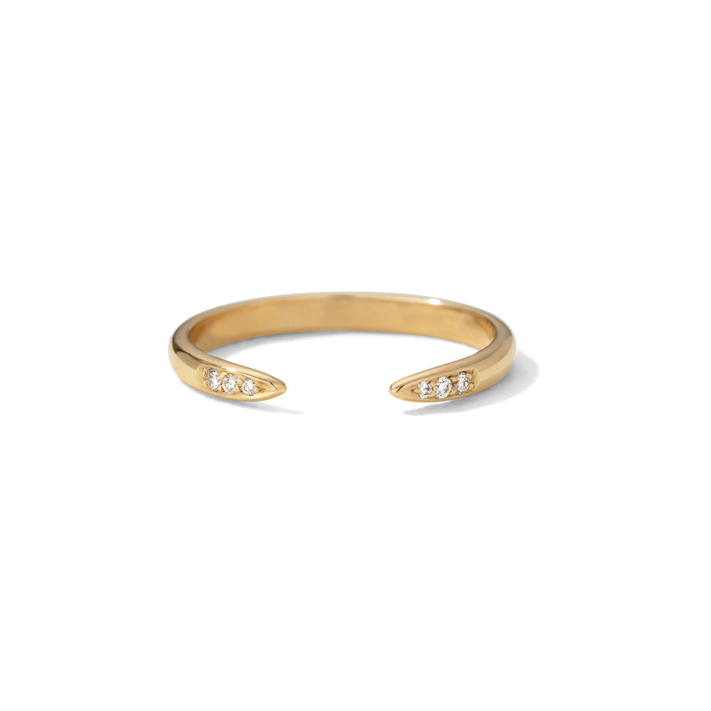 Vela Band, Diamond, Solid Yellow Gold