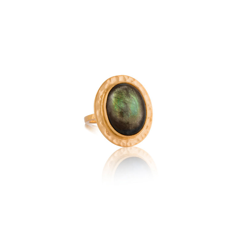 Venice Ring, Labradorite, Gold