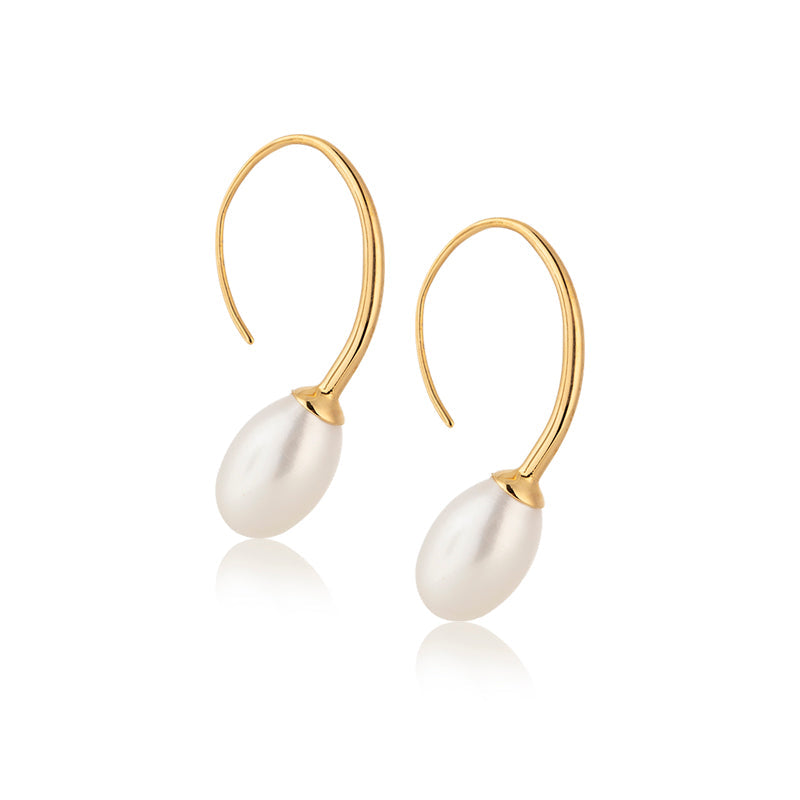 Venus Earring, Pearl, Gold