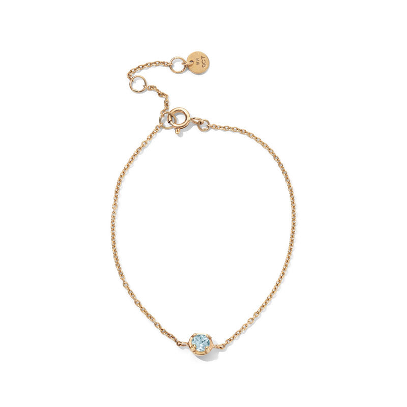 Winkie Bracelet, Aquamarine, 9kt Yellow Gold
