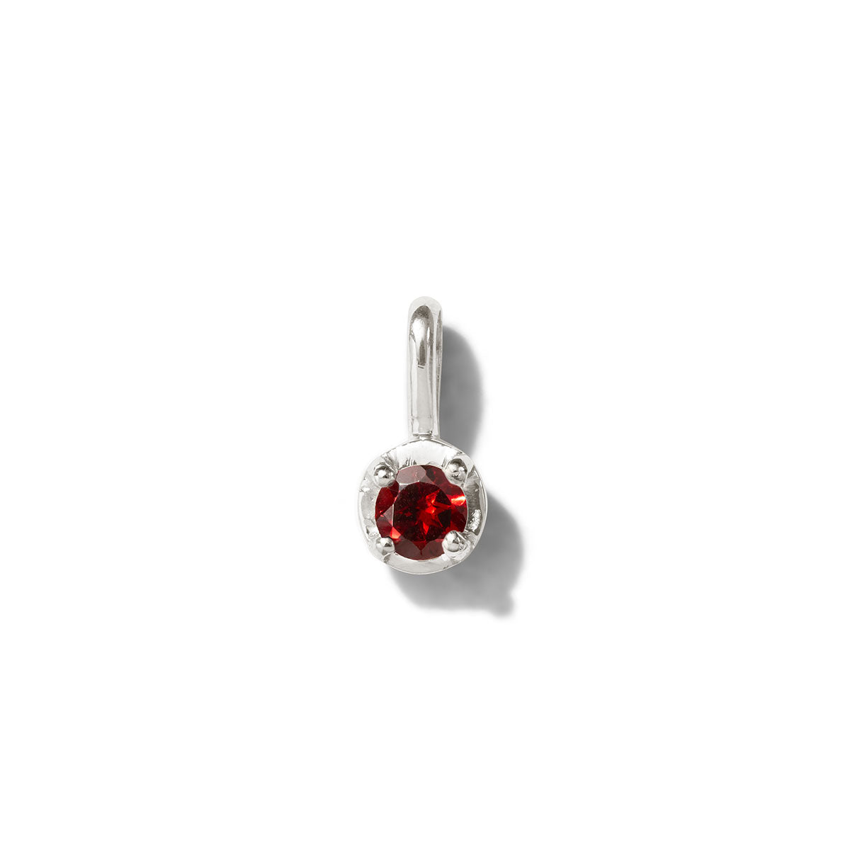 Winkie Pendant, Garnet, Silver