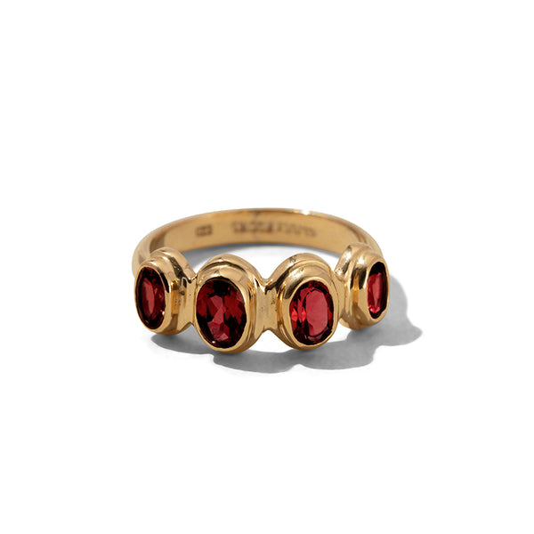 Zante Garnet Ring in Gold – Kerry Rocks Jewellery