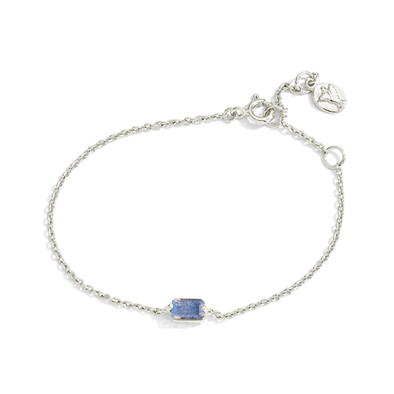 Baguette Mini Bracelet, Labradorite, Silver