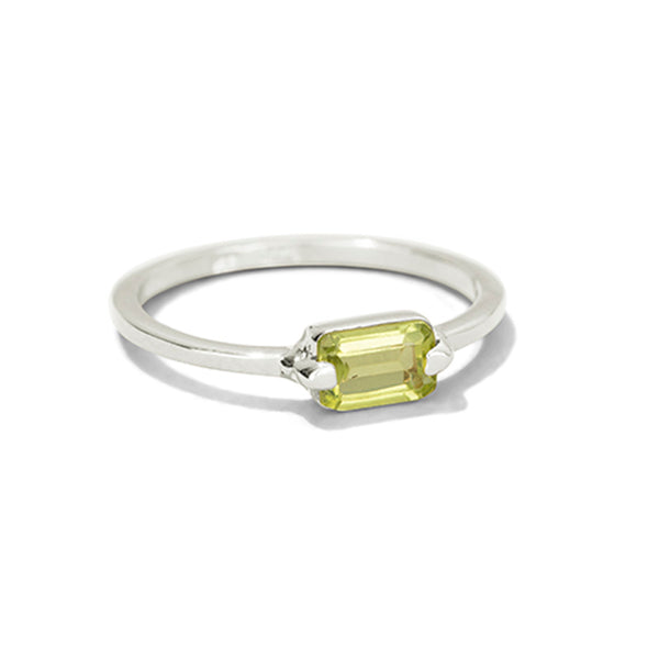 Peridot clearance baguette ring