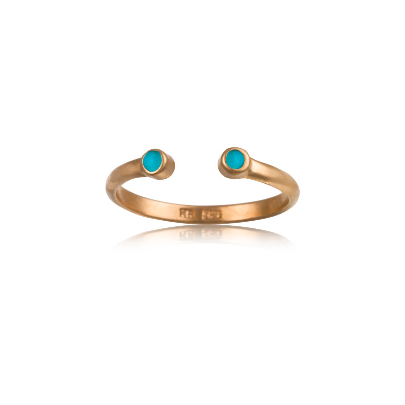 Cosmos Ring, Turquoise, Gold