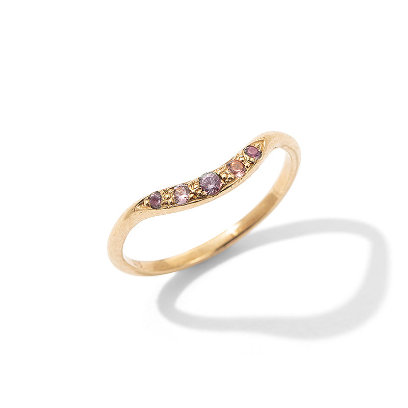 Crescent Band, Sapphire, 9kt Yellow Gold