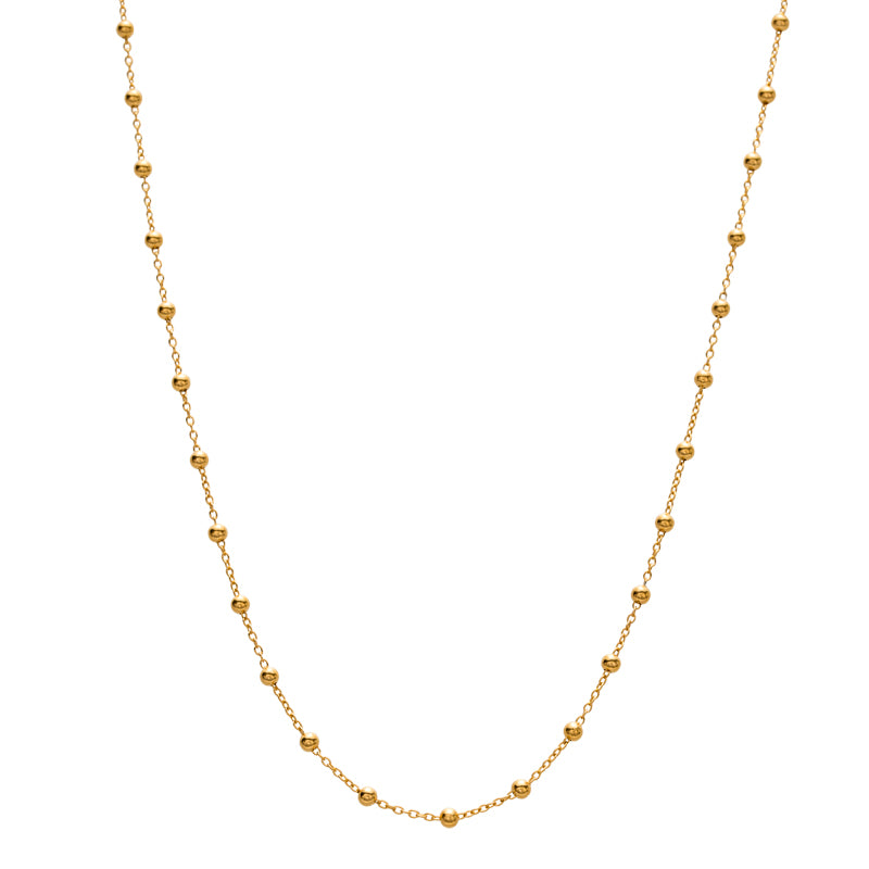 Bubble Chain Necklace, Gold