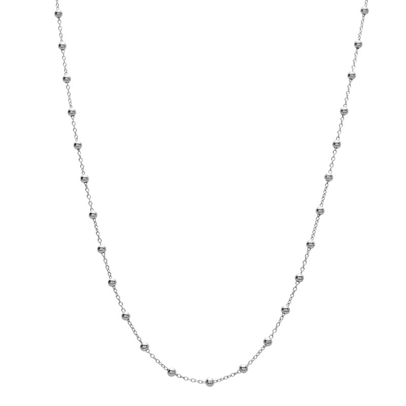 Bubble Chain Necklace, Silver