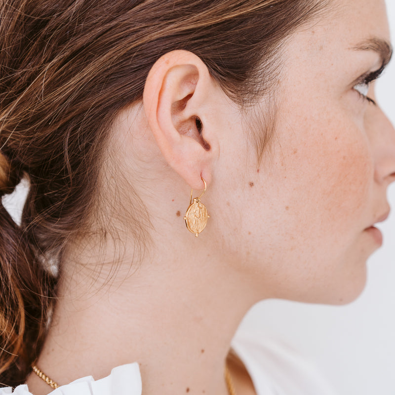 Grecian Earring, Gold