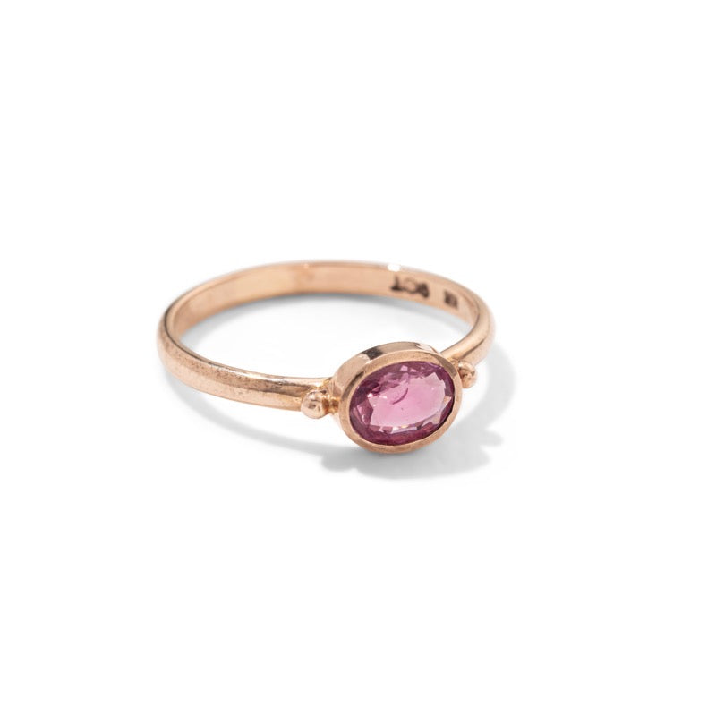 Pippa Ring, Pink Sapphire, 9kt Rose Gold