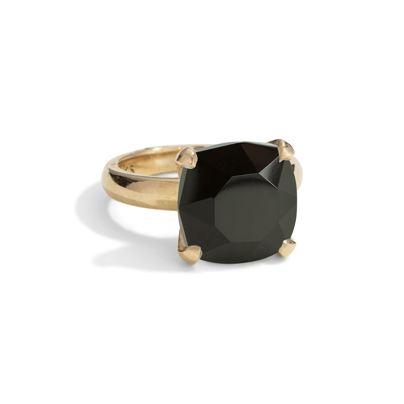 Kara Ring, Black Onyx, Gold