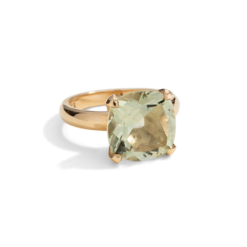 Kara Ring, Prasiolite, 9kt Yellow Gold