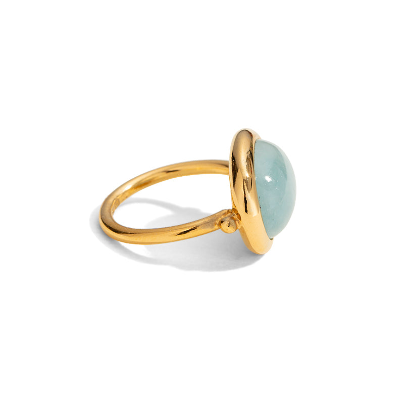 Sirus Ring, Aquamarine, Gold