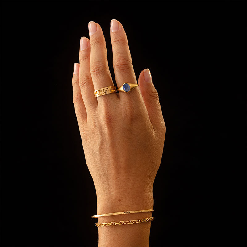 Roman Ring, Iolite, Gold