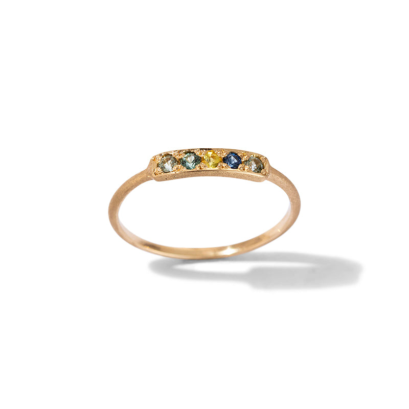 Skinny Band, Sapphire, 9kt Yellow Gold