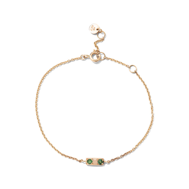 Emerald bracelet yellow sale gold