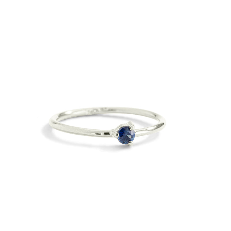 Tiny Ring, Sapphire, Silver