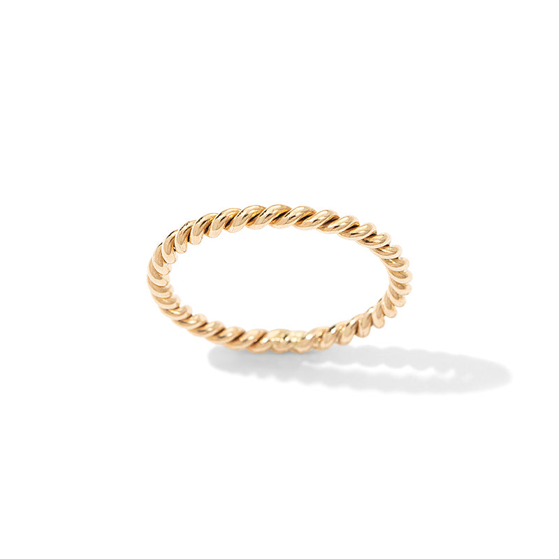 Twistie Band, Thick, 9kt Yellow Gold