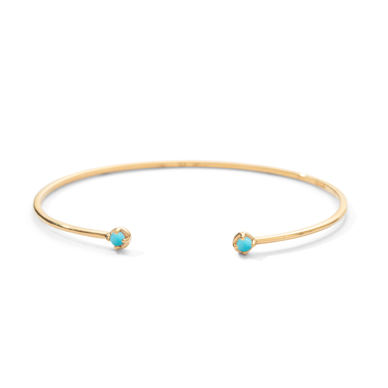 Winkie Cuff, Turquoise, Gold