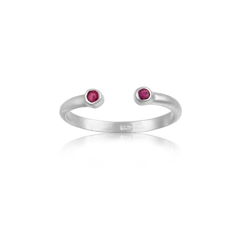 Cosmos Ring, Ruby, Silver