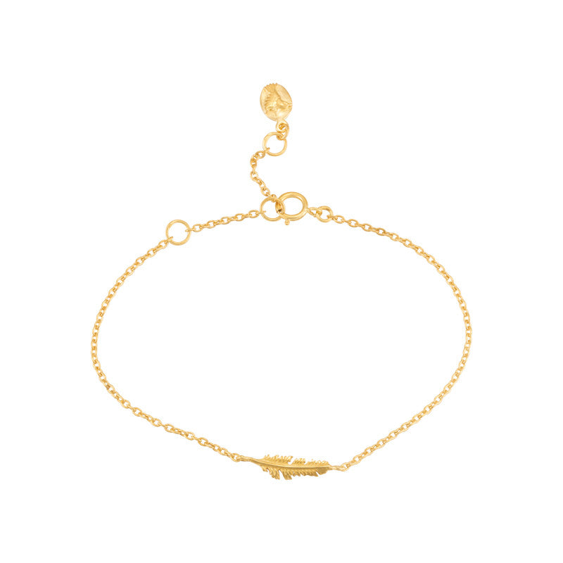 Feather Bracelet, Gold