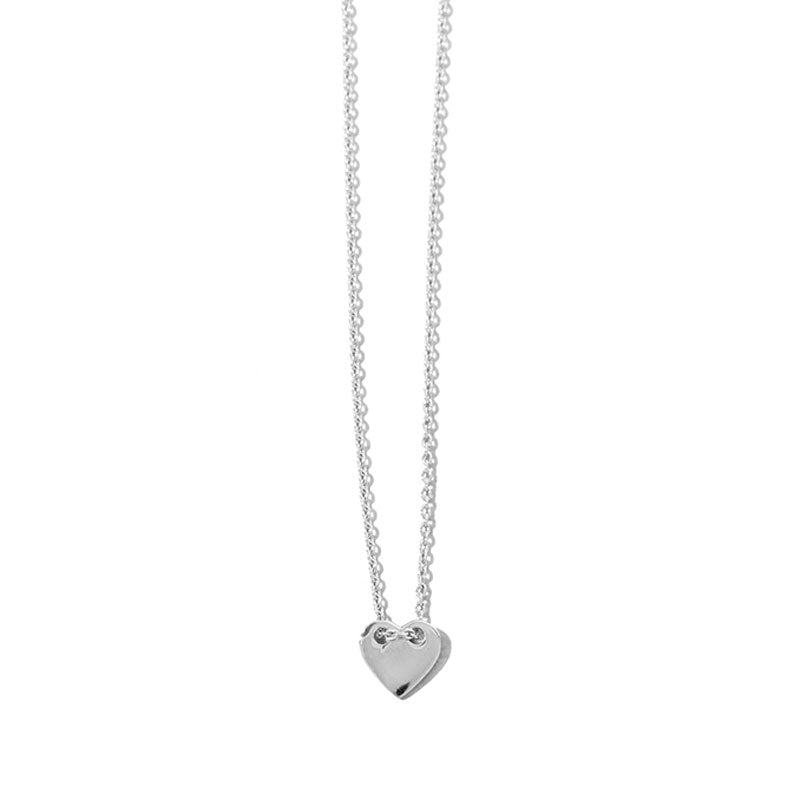 Fine Heart Necklace, Silver